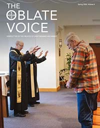 A photo of the cover of the Oblate Voice.
